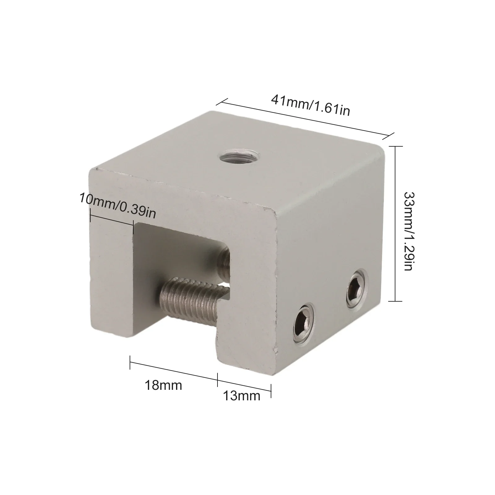 Silver Color Roof Seam Clamp Aluminium Seam Clamp Internal Dimensions Of Fixture Pre-assembled Clamps Real Color May Vary