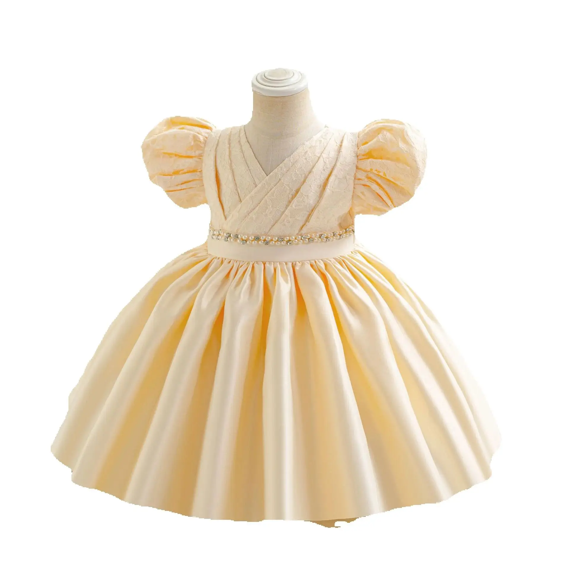 

Baby Girls Princess Party Dress for Occasions Formal Wedding Girls Dresses Children Festival Champagne Clothes 1- 5 Years