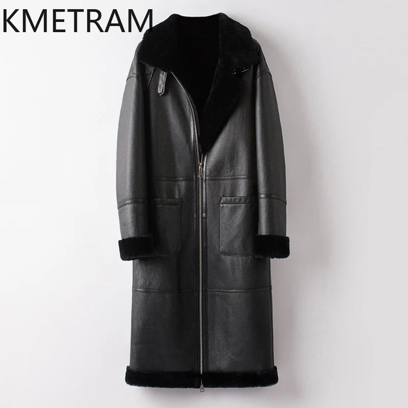 

Natural Merino Sheepskin Wool Double Faced Fur Jacket Women Black Long Real Fur Coat Winter Woman Clothing 2025 шуба женская