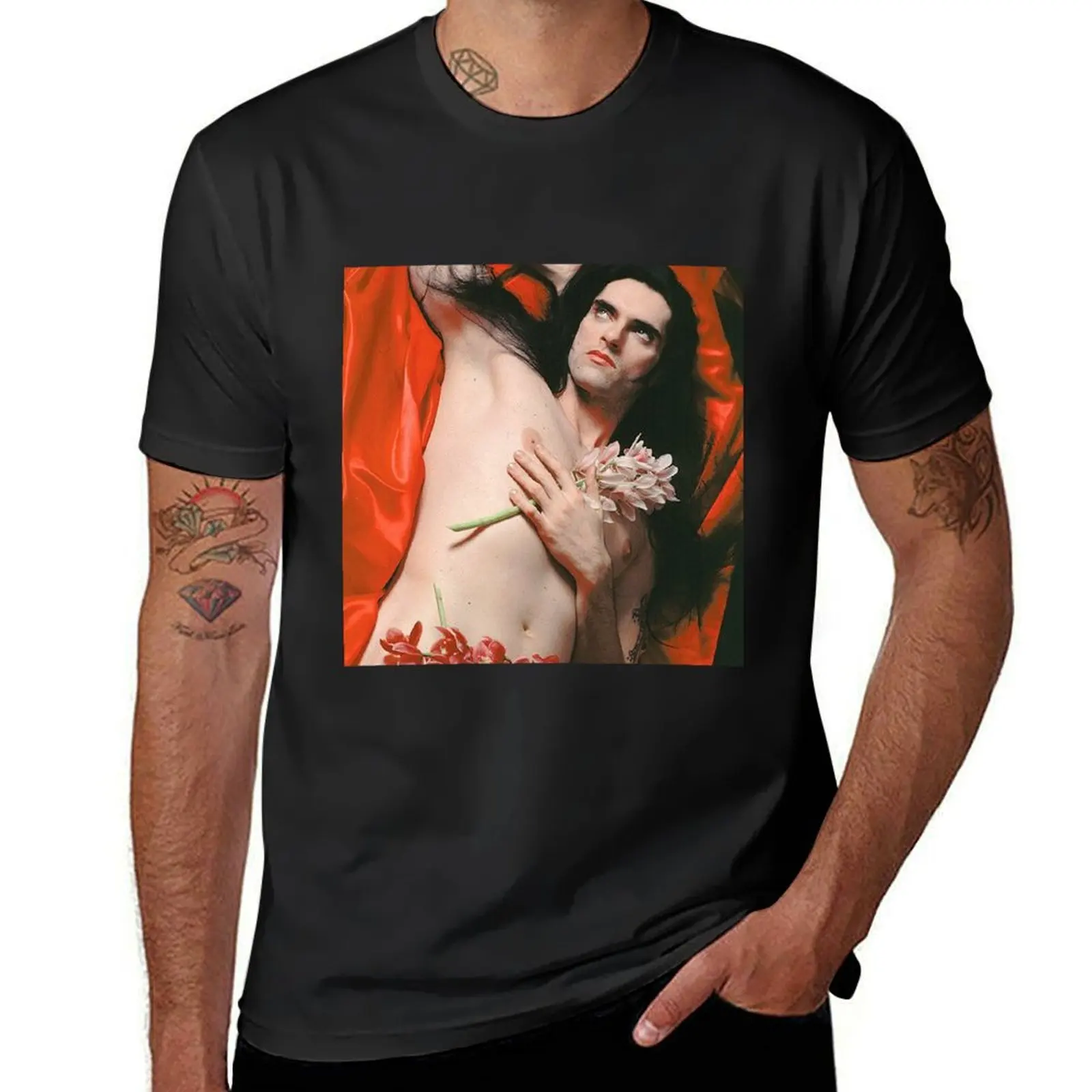 

Peter Steele with Flowers T-Shirt vintage cute clothes oversizeds for a boy tshirts for men