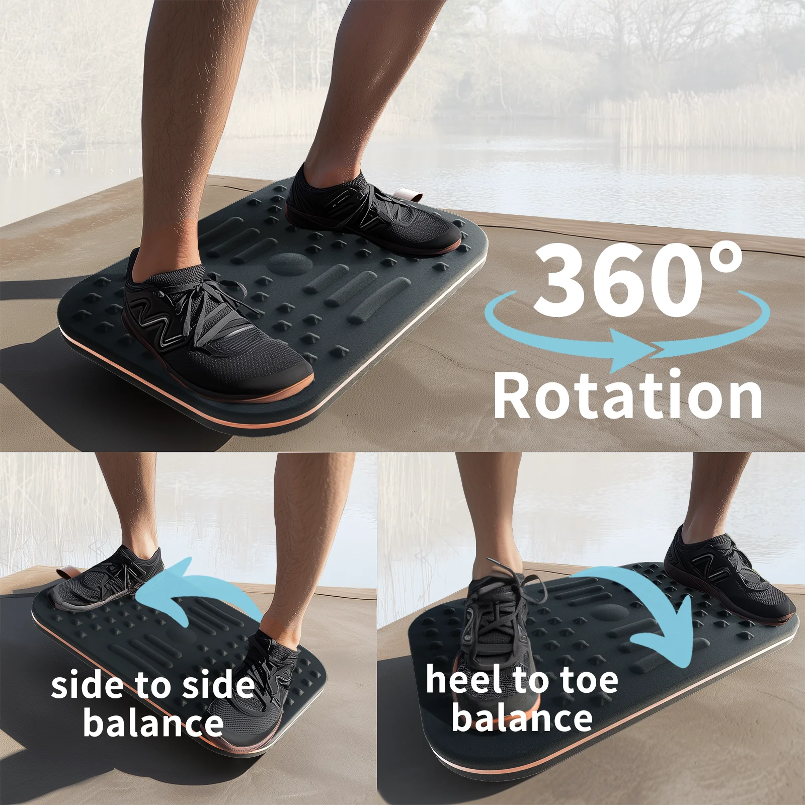 Drop Shipping  Balance Board Anti-Fatigue Dual-Sided Standing Desk Board for Office & Home Gym Core Training & Home Exercise