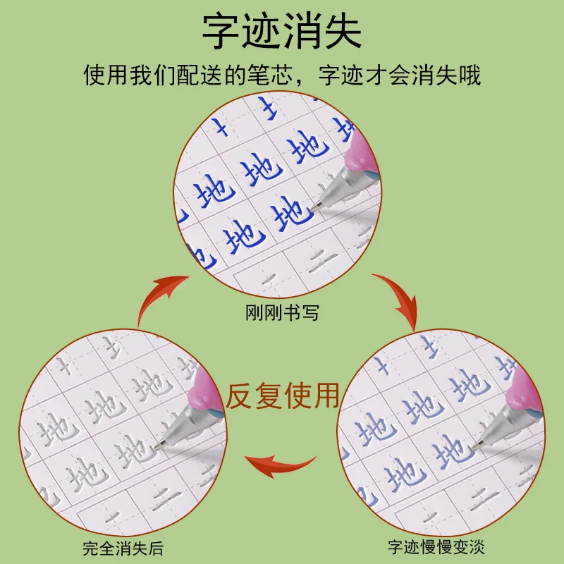 어린이용 그루브 캘리그래피 연습책, 한자 필기 순서 추적 책, 유아용 캘리그래피 연습책