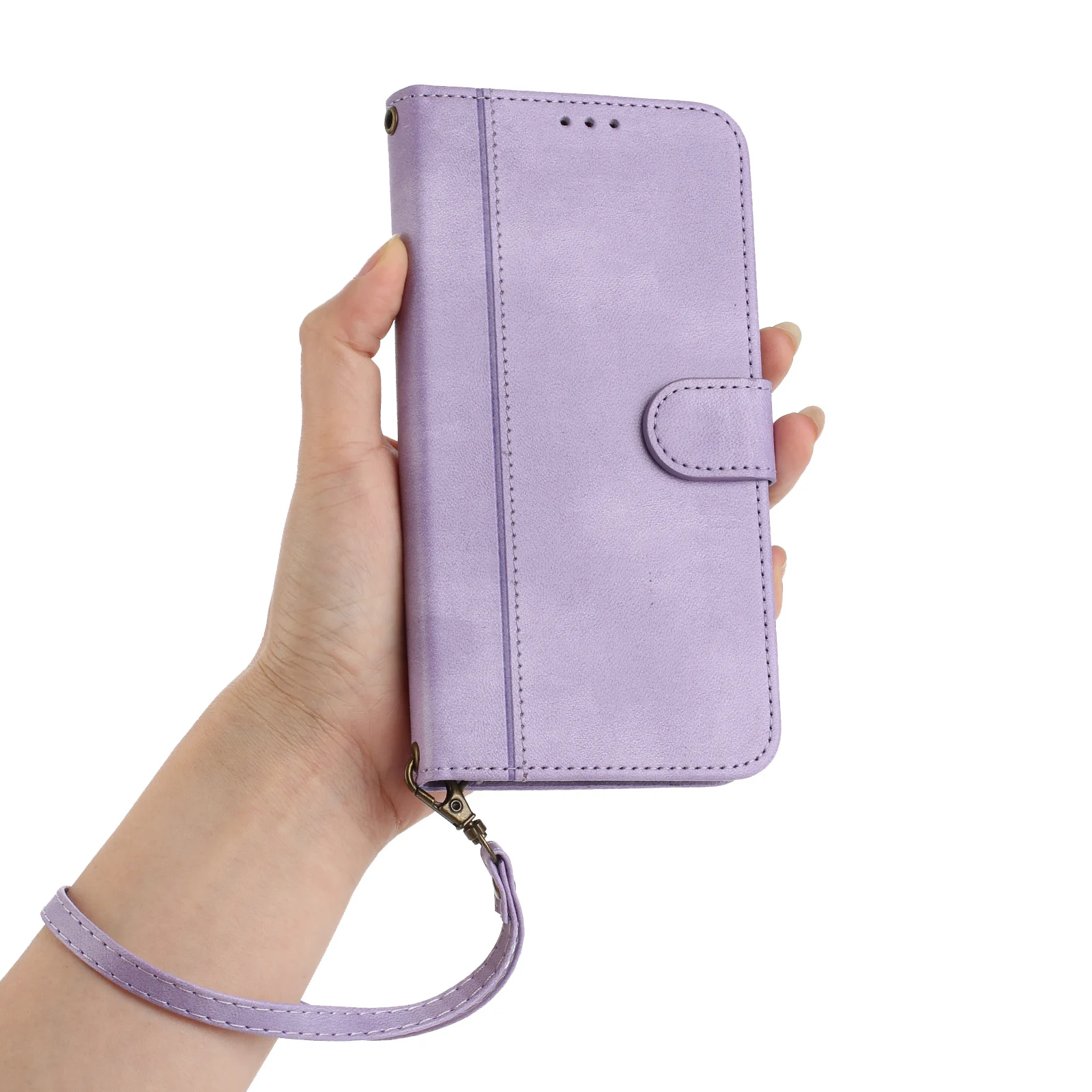 Lanyard Classic Leather Wallet Case For Asus Zenfone 12 11 Ultra ROG Phone 9 8 Wrist Strap 3 Cards Slot Anti Drop Flip Cover - view 5
