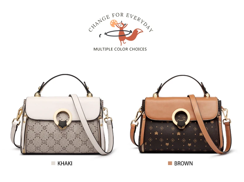 FOXER PVC-Leder Schulter-Crossbody-Taschen Vintage Signature Tote Bag Retro Mode Damenhandtasche Lässige Reisetasche für Frauen – Detail 11