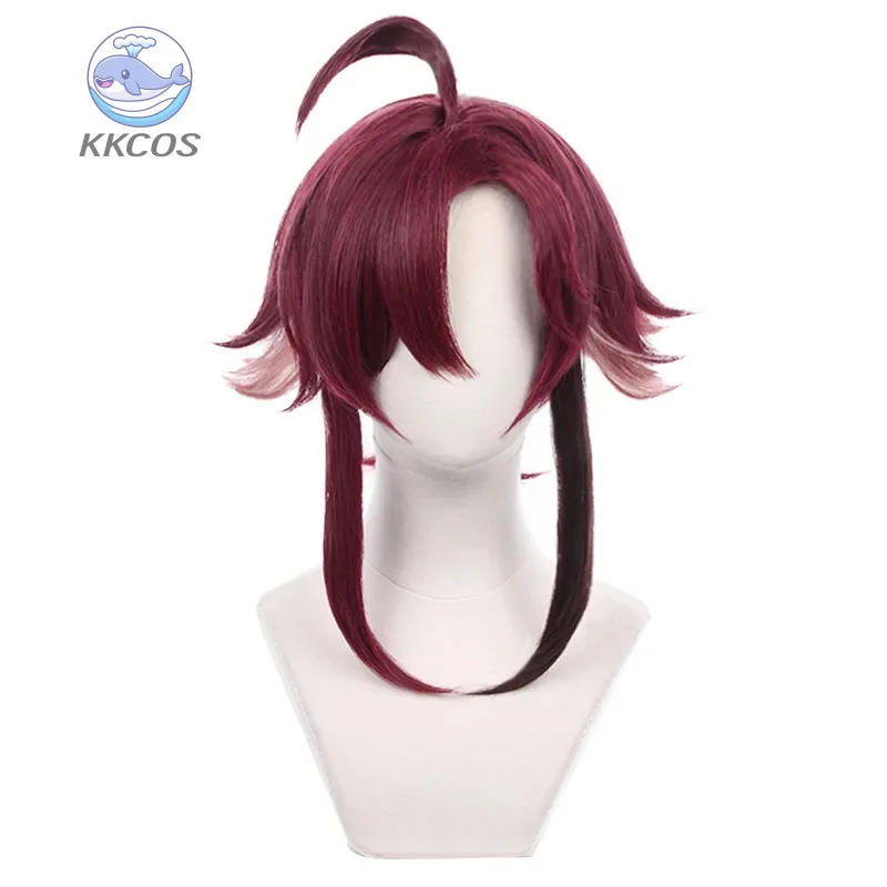 Anime shikanoin heizou cosplay perucas genshin cos 50cm longo rabo de cavalo cabelo sintético festa de halloween