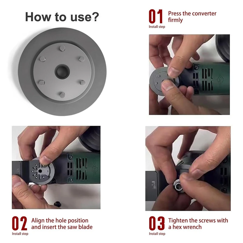 Ferramenta de oscilação para adaptador OIS para máquinas tipo haste estrela, conector de conversão de lâmina de serra multiferramenta