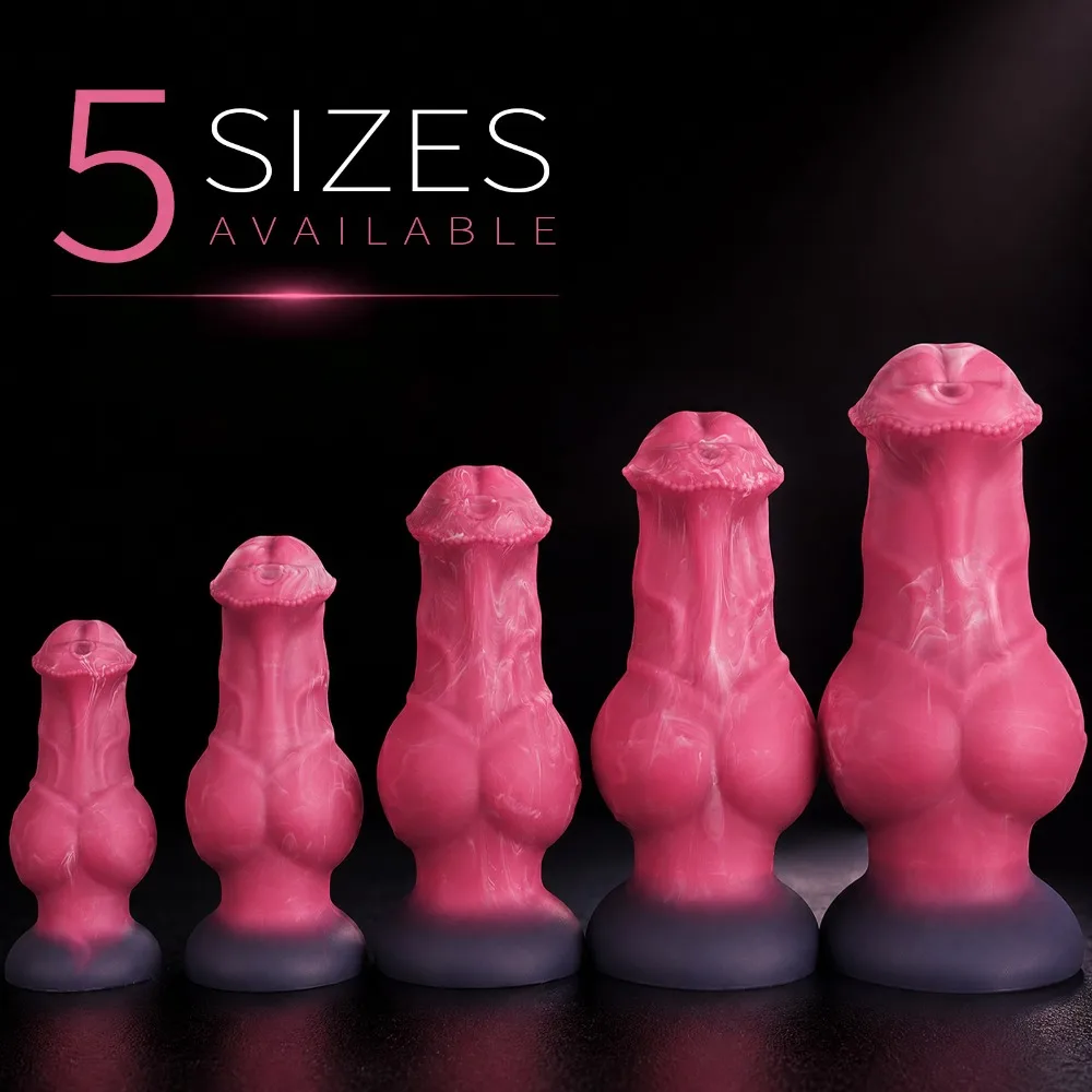 Colour Dog Dildo Huge Anal Plug Big Monster Penis Butt Plug Anus Expansion G-spot Stimulator Prostate Massage Adult Sex Toys