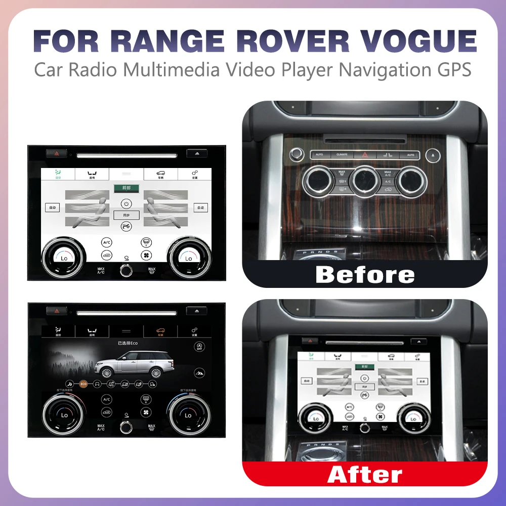 10.1inch For Range Rover Vogue L405 2013-2017Car Digital AC Control Screen Air Conditioning System Upgrade Climate Control Panel