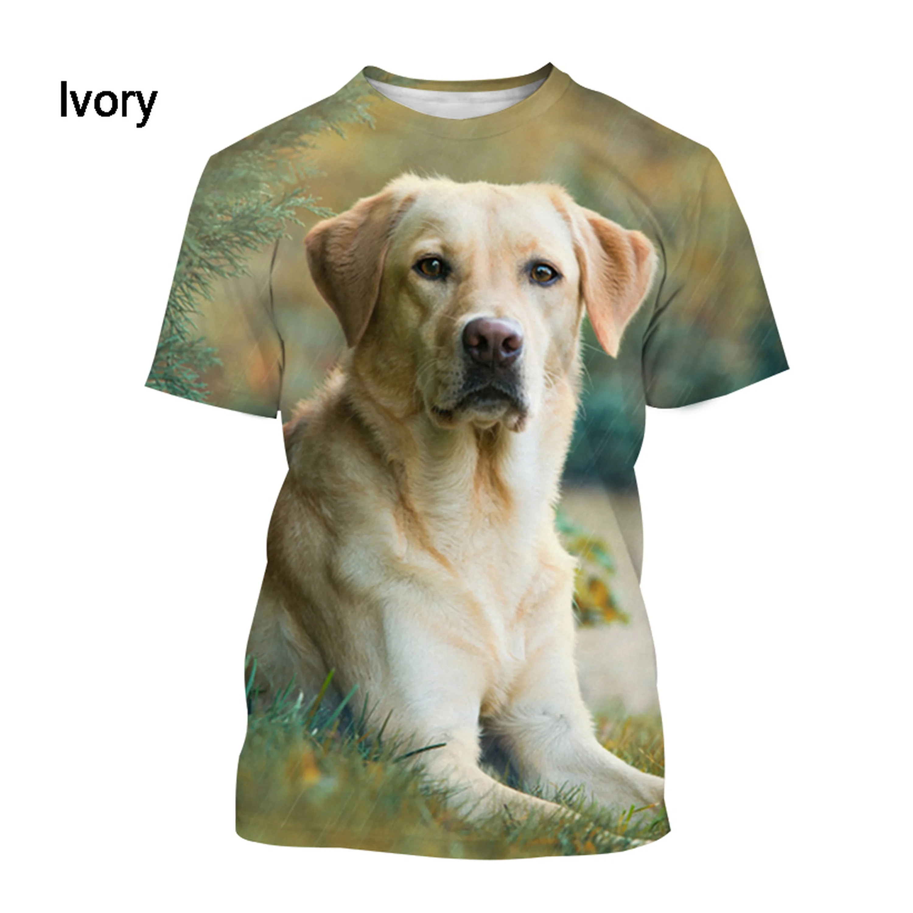 Labrador Retriever T-Shirt Summer Fashion Pet Dog Men Ladies Casual Short Sleeve 3D Printing T-Shirt