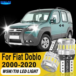 2x T10 LED Car Wedge Side Signal Bulbs Canbus Interior Reading Dome Clearance Lamp For Fiat Doblo 2000 2001 2002 2003 2004-2022