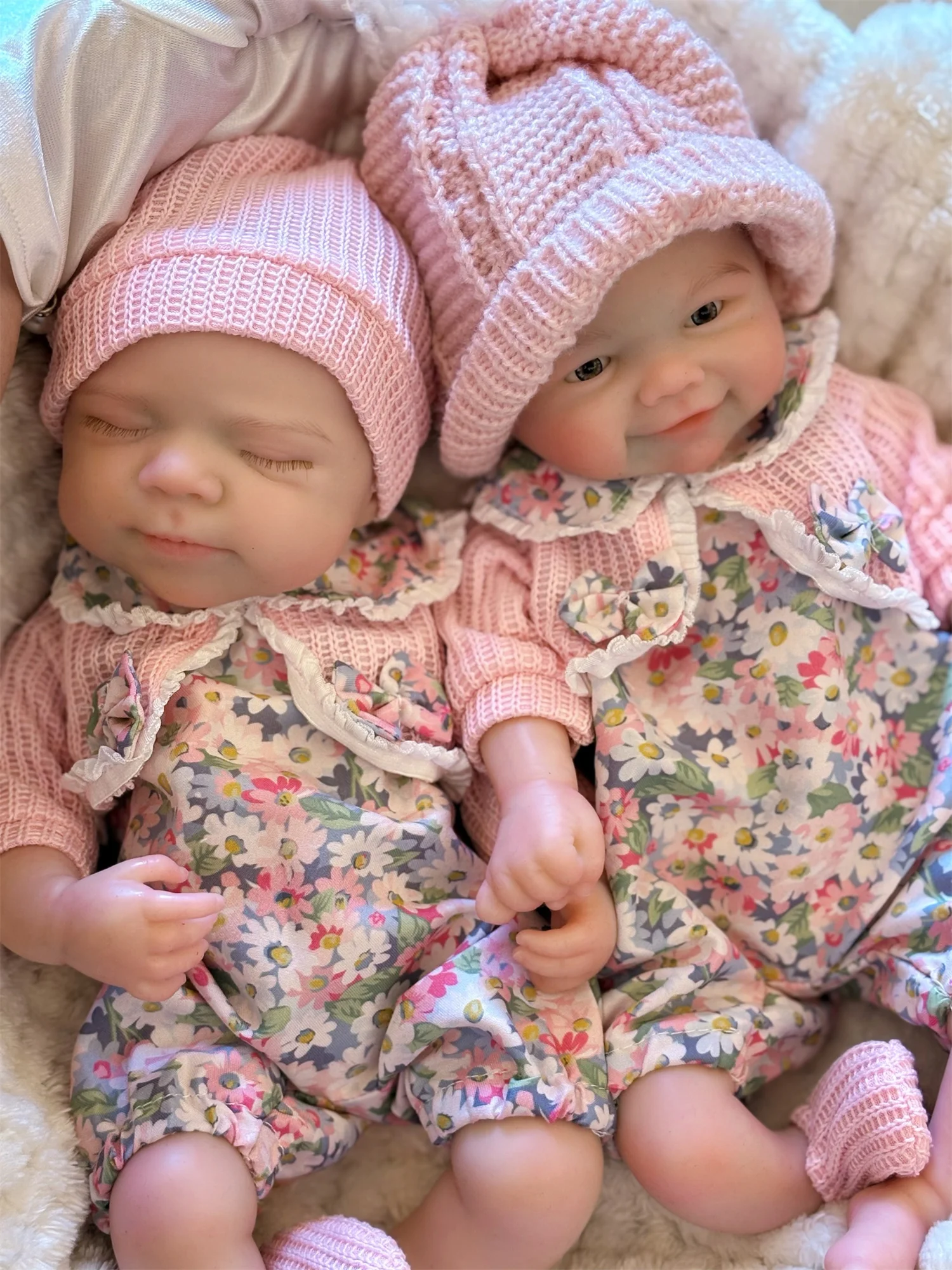 2 รูปแบบ/สามารถเปิดปาก 33 ซม.ทาสีซิลิโคน Bebe Reborn หญิงล้างทําความสะอาดได้ตุ๊กตา Handmade Reborn ตุ๊กตาสําหรับของขวัญเด็ก