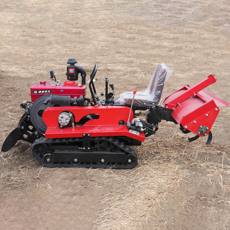 25HP Mini Crawler Rotary Tiller Amphibious Orchard Ditching Machine Agricultural Power Tiller for Farm