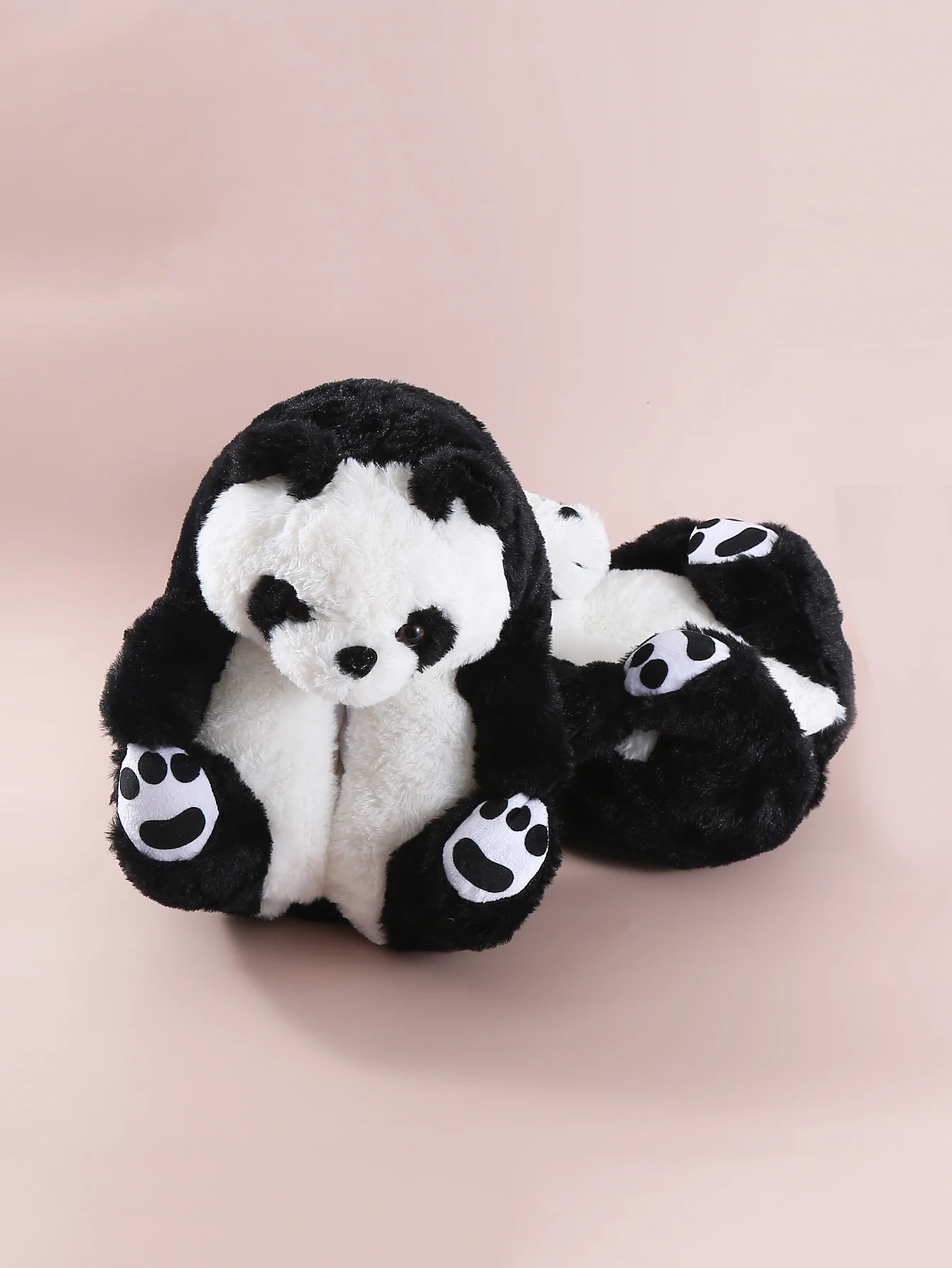 super cute panda slippers soft warm winter shoes indoor slides