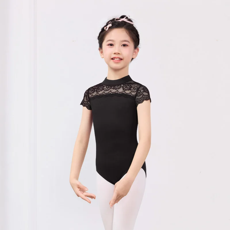 collant-de-bale-para-meninas-manga-curta-renda-preta-roupa-de-danca-gola-ginastica-unitard-para-criancas-roupas-de-pratica