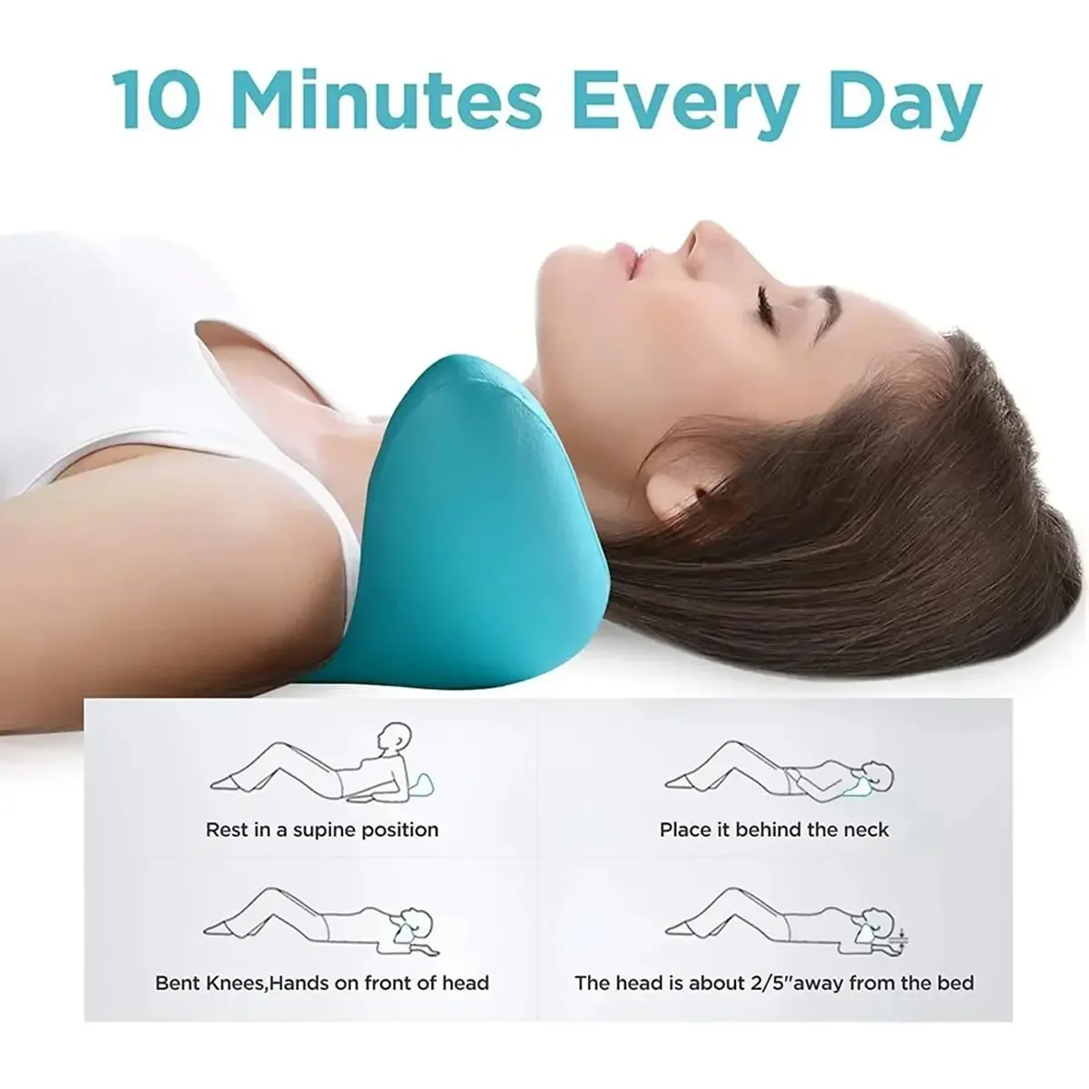 

Neck and Shoulder Relaxer, Cervical Traction Device Acupressure Neck Shoulder Back Support Massage Pillow, Neck Stretcher Massag