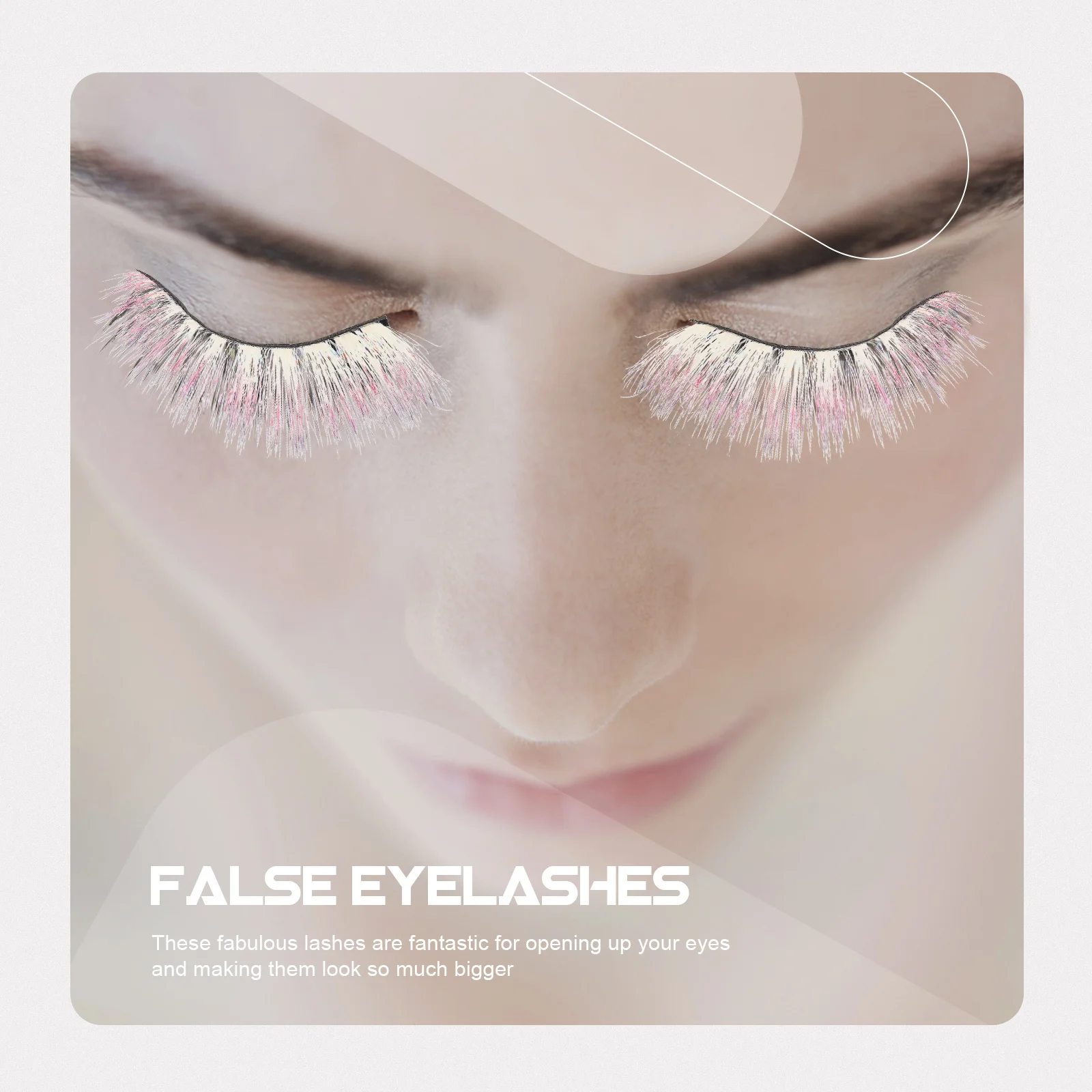 

5Pairs Colored Eyelashes 3D False Lashes Fashion for Cosplay Parties Club Prom Makeup Fake Lashes Colored Eyelashes