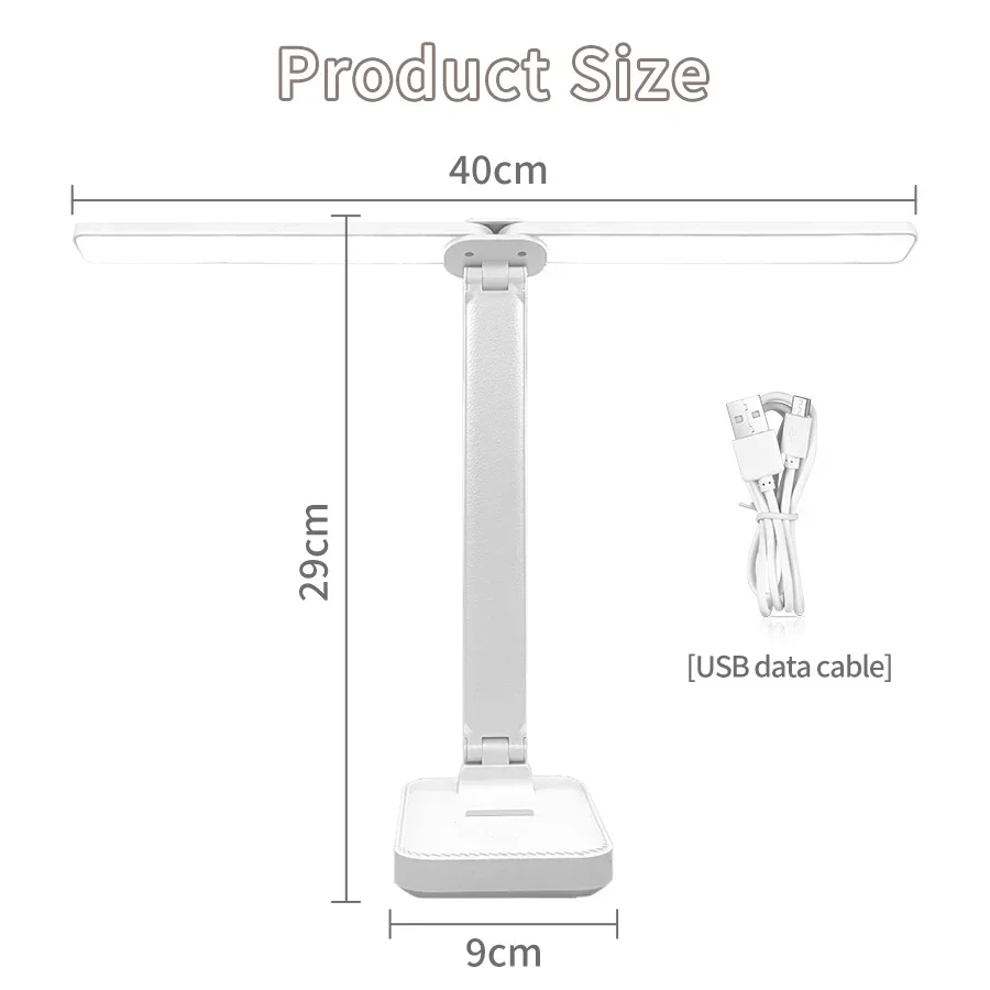 Foldable LED Desk Lamp USB Rechargeable 3 Levels Dimmable Touch Table Lamp Night Light Creative Bedside Desk Reading Lamp