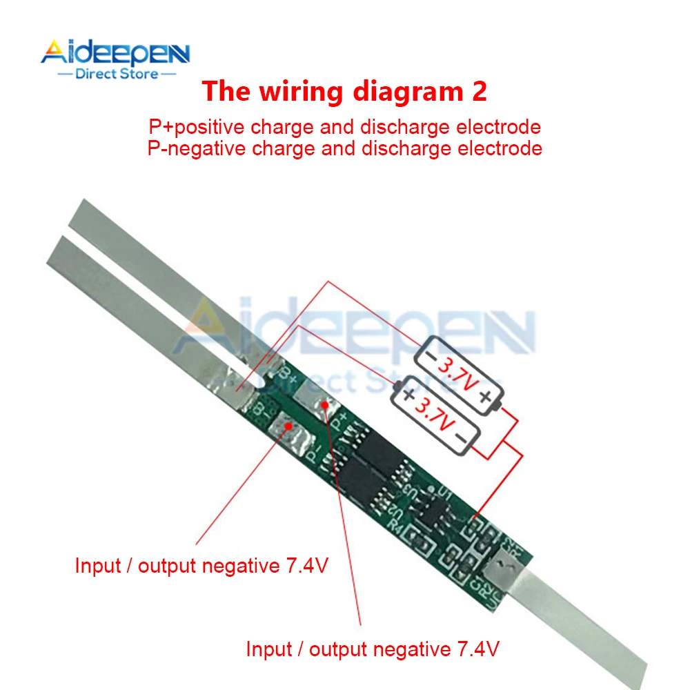 10Pcs 18650 7.4V 2A 3A 4.5A 6A 7.5A 9A Lithium Battery Short Circuit Treasure Charging Protection Board Module 2S Of 7.4VCurrent