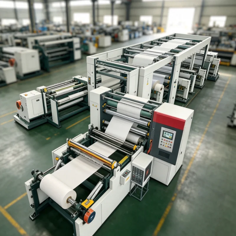Industrial Roll Slitting Rewinder For Thermal Paper Label Sticker CPP Film Flexible Material Cutting Unit