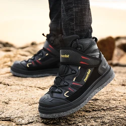 Rock offshore Fishing Shoes Men's Shoes Waterproof Skid-proof Reef-climbing Shoes Air-permeable Handiness Felt Spike Soles