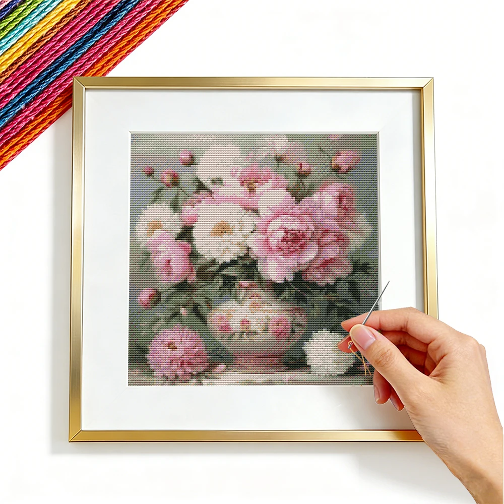 Embroidery Guide Paper - 11CT Çapraz Nokta Nakış Gül Çiçek