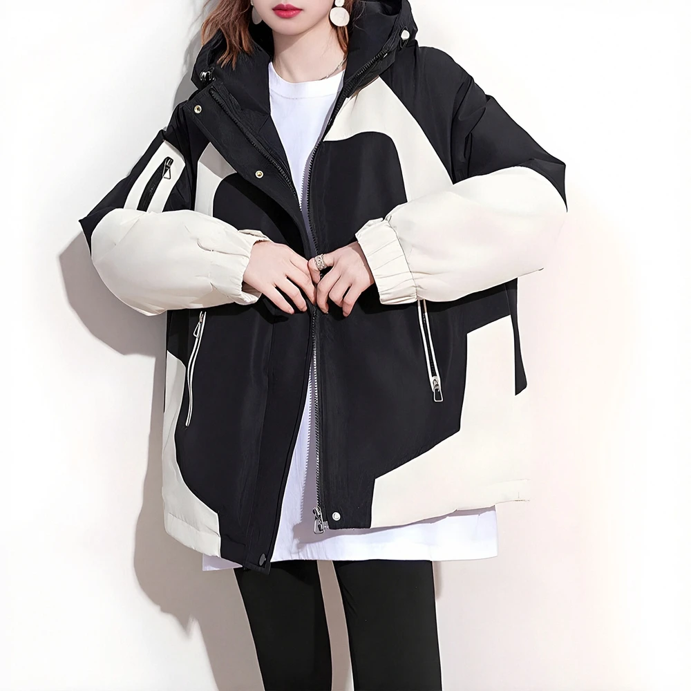 

Куртка на хлопковой подкладке с длинным рукавом, осенне-зимняя одежда, повседневный стиль с прямыми рукавами, женский топ, модный и удобный