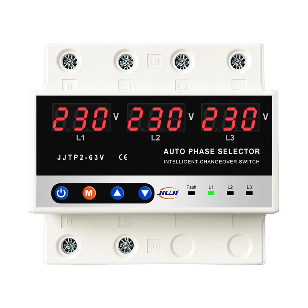 Multifunctional Microcontroller Based 3P Voltage Protector Digital Display Voltage Meter Adjustable Voltage Protective Device
