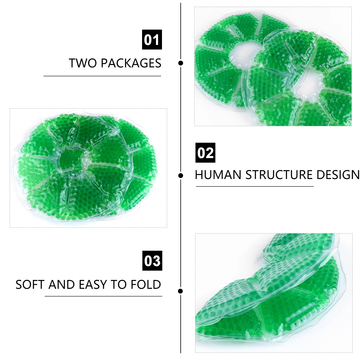 2 ชิ้นปิดรอบ Pvc Care ช่วยให้นมบุตรแม่อุปกรณ์เจลลูกปัดน้ําแข็งประคบร้อนและเย็น Pack Nursing Pads กระเป๋า