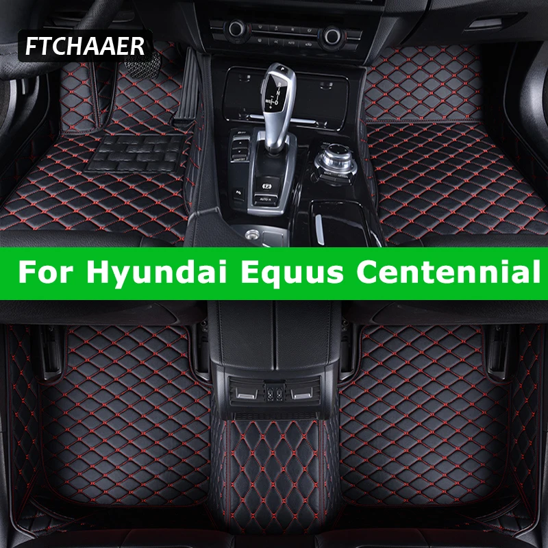 FTCHAAER Custom Car Floor Mats For Hyundai Equus Centennial 2009-2023 Auto Carpets Foot Coche Accessorie