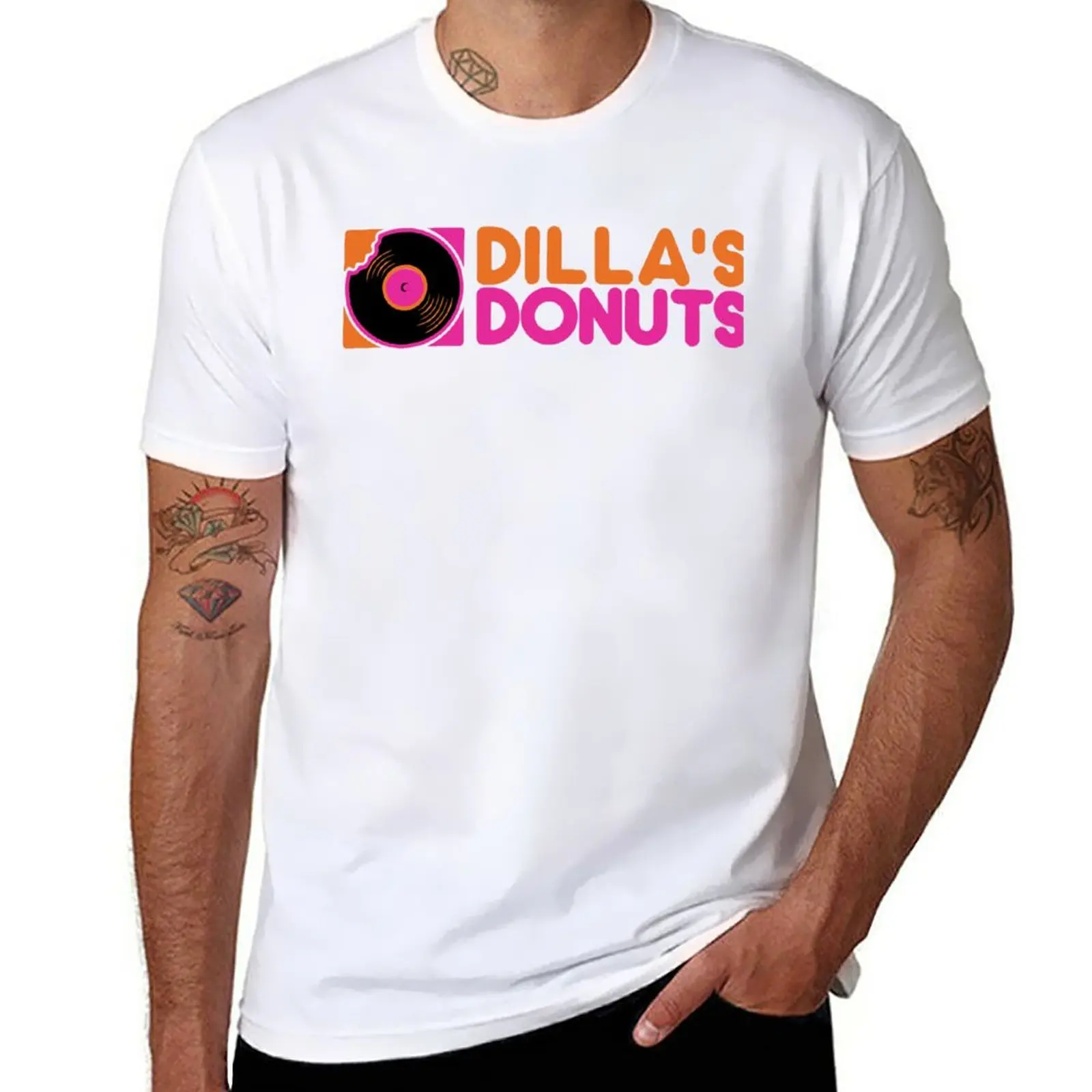 New Dilla's Donuts Hip Hop Print T-Shirt anime hippie clothes quick drying shirt oversized t shirt t shirts men