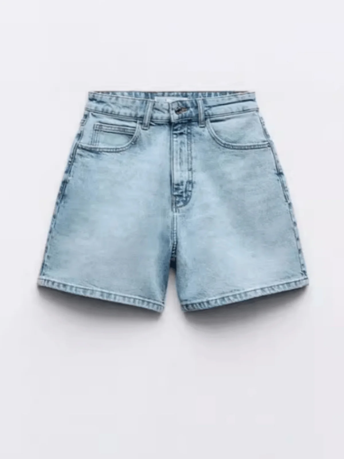 

Летние джинсы 2025 года с высокой талией, свободные, удобные, прямые, модные, синие, женские