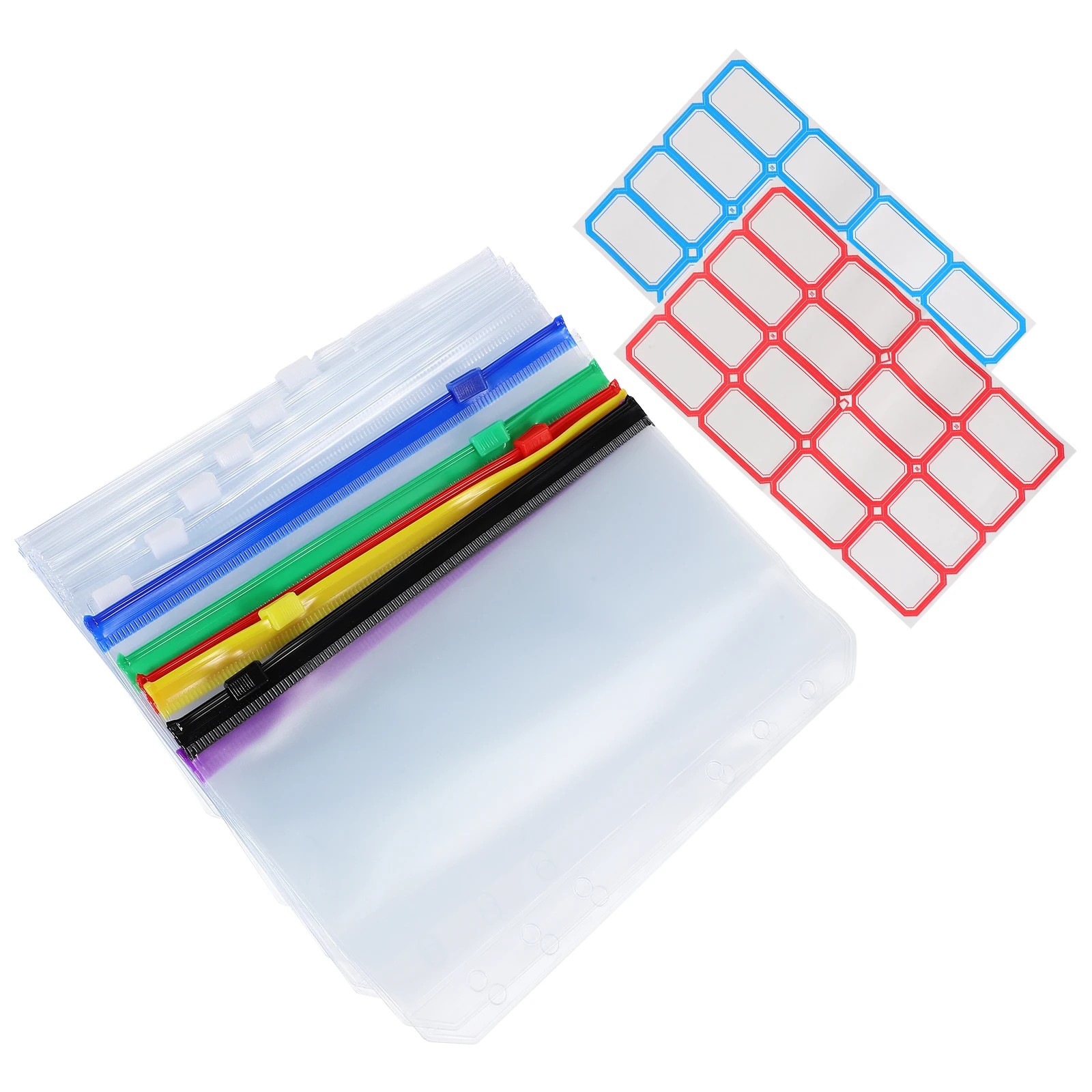 

1 Set Zipper Budget Inserts Multi-Use Binder Pockets Pvc Storage Pockets For Receipts Cards Daily Use Manual Ledger Gift Family