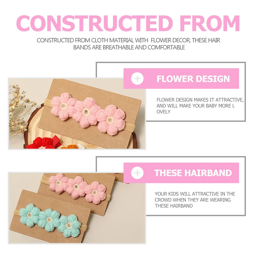 

4pcs Flower Hairbands For Headbands Floral Hair Accessories Durable Non-Fading Elegant Christmas