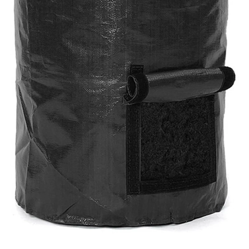 Collapsible Garden Yard Compost Bag With Lid Fertilizer Waste Sacks Composter 15 Gallon Ferment Manure Waste Collector Durable