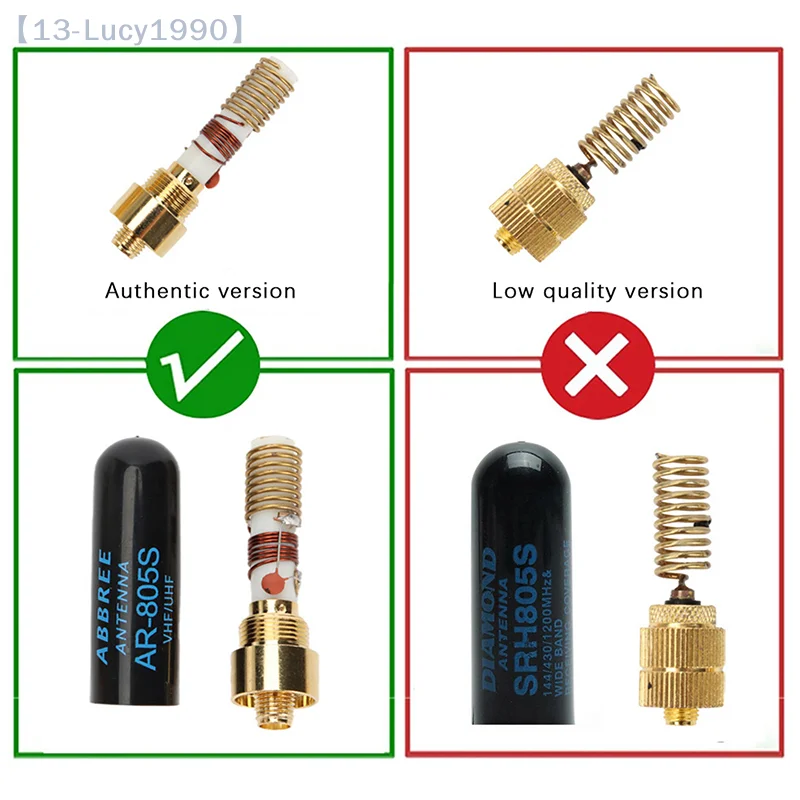 

【CCA13】1Pc Universal Handheld Walkie Talkie UV Dual Segment AR-805S Thumb Short Antenna