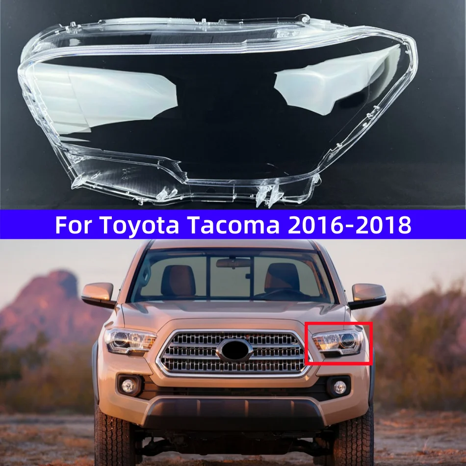 

For Toyota Tacoma 2016 2017 2018 Car Lens Glass Light Lamp Headlamp Shell Auto Transparent Lampshade Case Lampcover Headlight Co