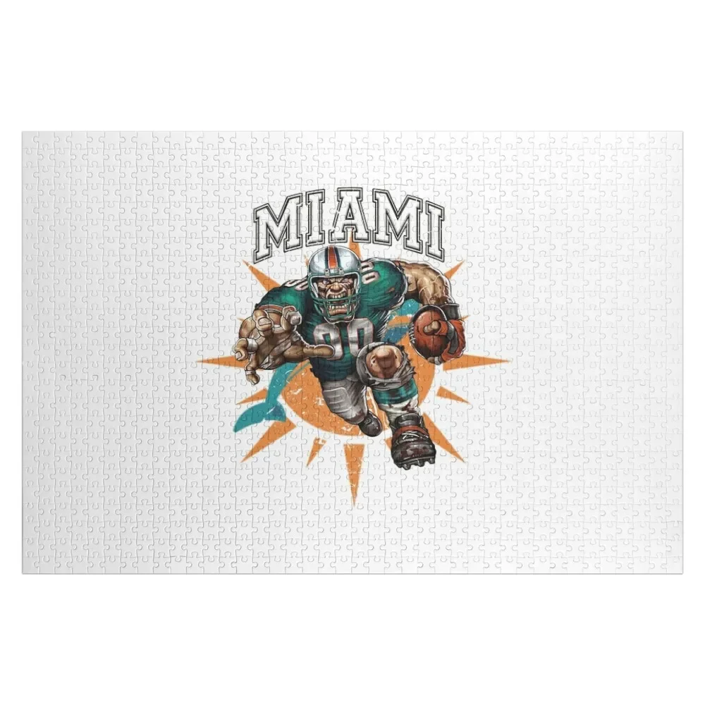 

Miami Football Jigsaw Puzzle Baby Wooden Personalised Name Puzzle