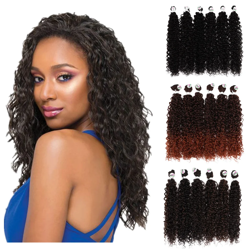 

Синтетические длинные вьющиеся искусственные волосы для наращивания 26/28 дюймов, цвет Омбре 65/70 см, термостойкие волнистые