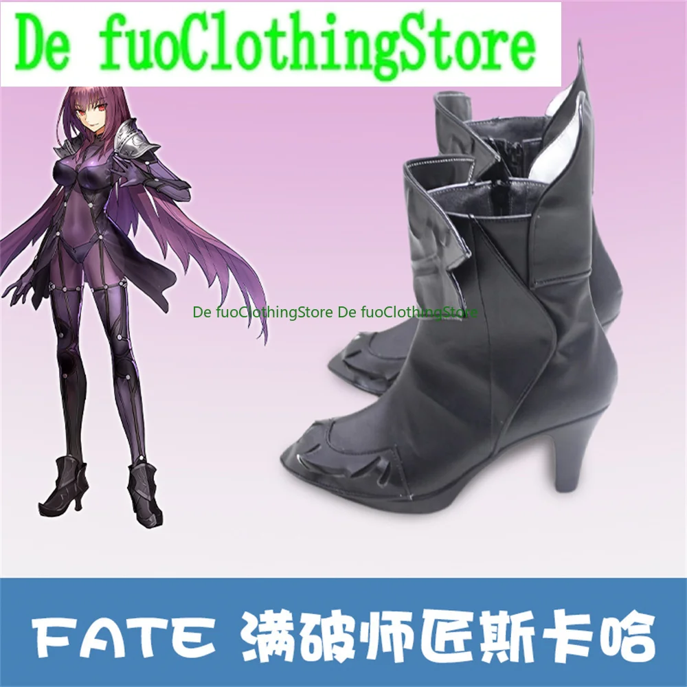 Fate Grand Order FGO Lancer Chiyono Cosplay Shoes Boots Game Anime Halloween Christmas DefuoClothing Shoes Store