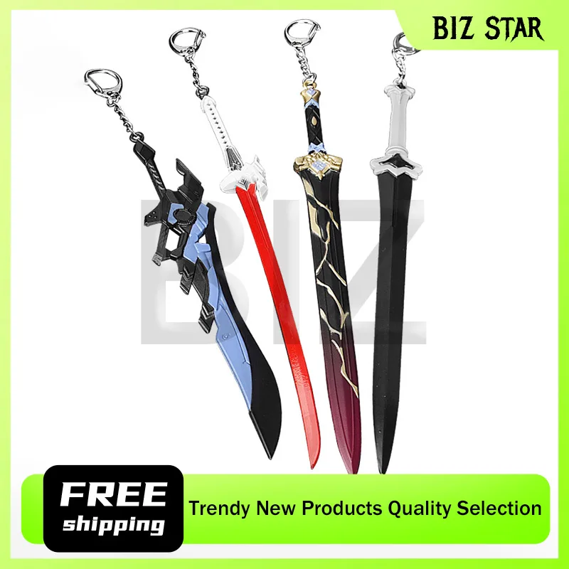 21 سنتيمتر/8.26in هونكاي تأثير الطرفية كافكا سكين لعبة المفاتيح قلادة العام جينغ يوان المتخصصة سلاح نموذج حلية معدنية #1