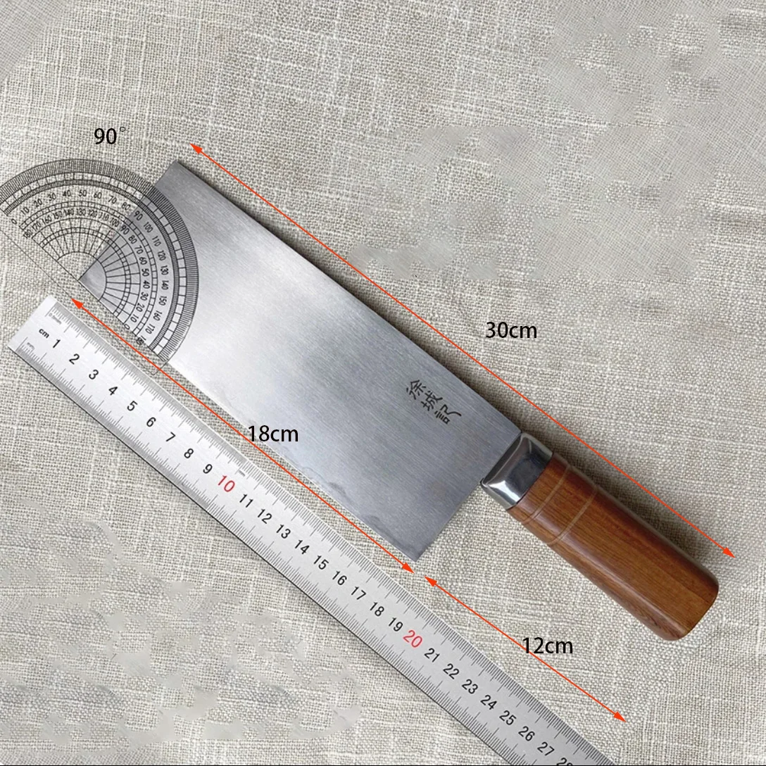 7 Inch Slicing Knife T12A High-carbon Steel Sanmai-gawari Blade Slicing Vegetables Cleaver Meat Handmade Forged Kitchen Knife