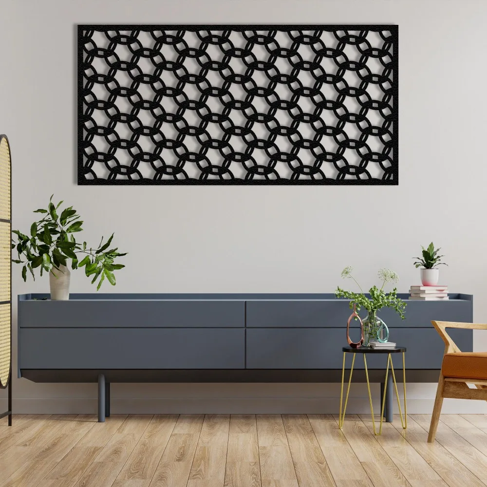 CIFBUY Iron Wall Art Geometric Organizer Metal Sculpture Rustproof Decor for Office Indoor Outdoor Living Room Home Hanging Gift