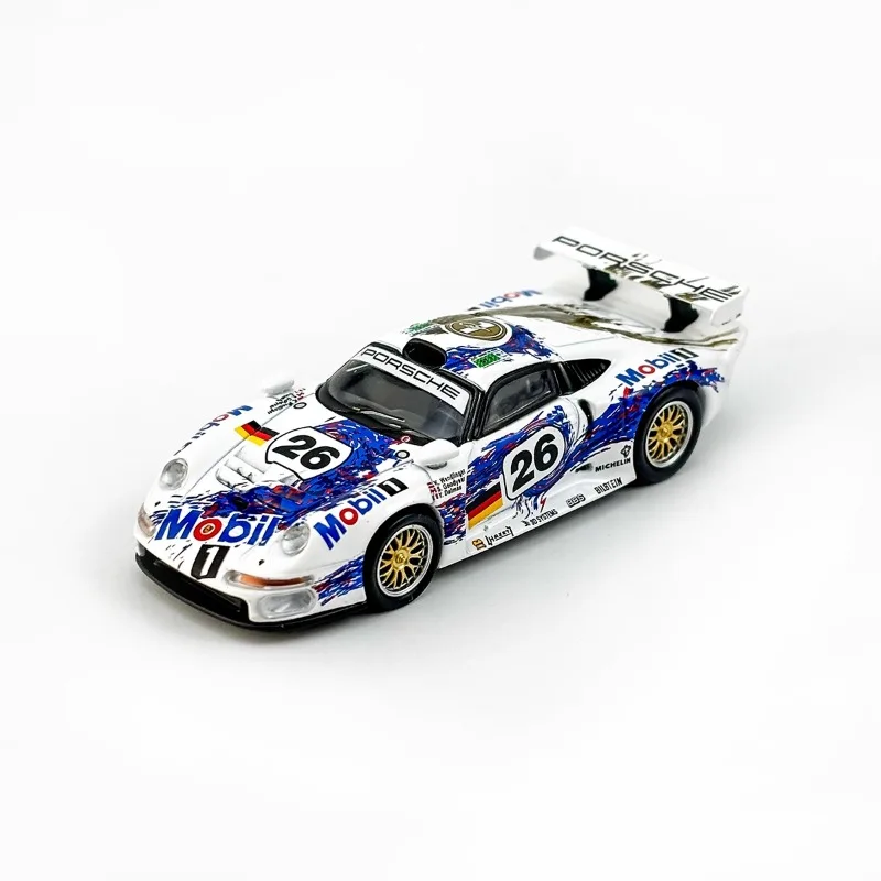 Sparky & Tiny 1/64 Porsche 911 GT1 1996 ล้อแม็กของเล่นมอเตอร์รถDiecastโลหะรุ่น