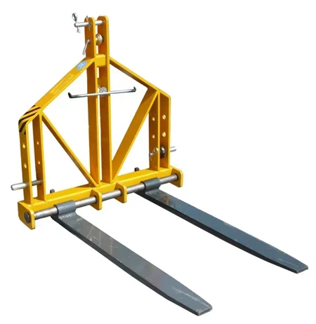 Tractor 3-point pallet fork with adjustable width and foldable 300 kg loading capacity