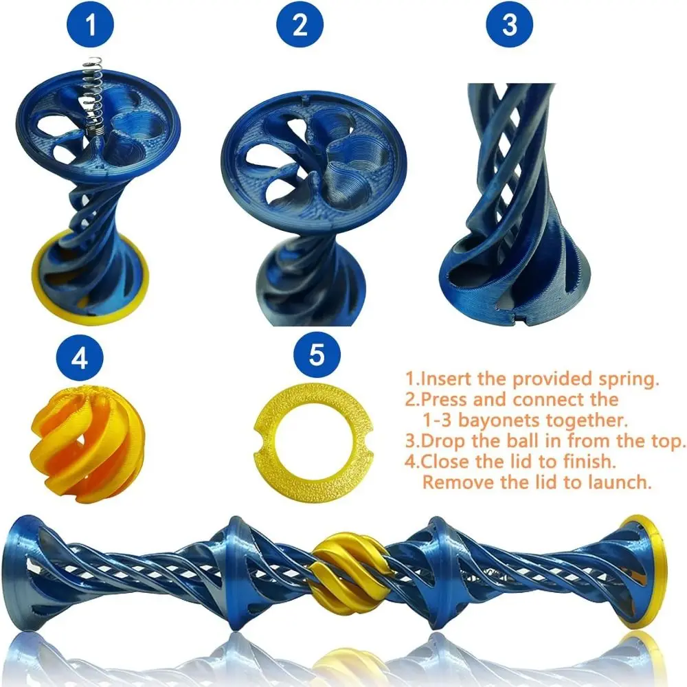 New Anxiety Relaxing 3D Printed Gear Ball Fidget Gear Sphere Spin Ball Rotary Sensory Needs Stress Ball for Adults