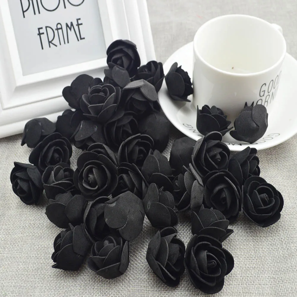 100 stücke Künstliche Blumen Günstige PE Schaum Rosen Kopf Gefälschte Bär Handgemachte Hochzeit Hause Dekoration für Sammelalbum Geschenk Box Diy kranz – Detail 12