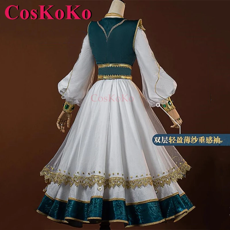 CosKoKo Anne Lester Cosplay Game Identity V Costume Toy Merchant Fashion Sweet Dress Halloween Party Role Play Clothing S-XXL