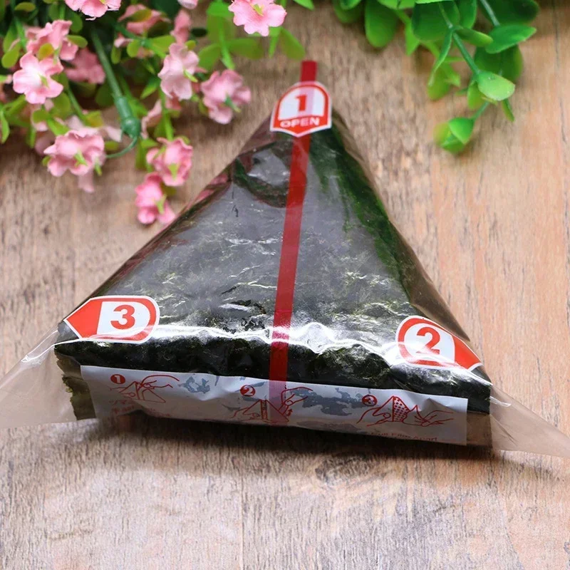 20/50 Uds. Envoltura de algas marinas Onigiri triangular de doble capa bolsas de embalaje desechables de sabor plástico de calidad alimentaria para sándwich de Sushi