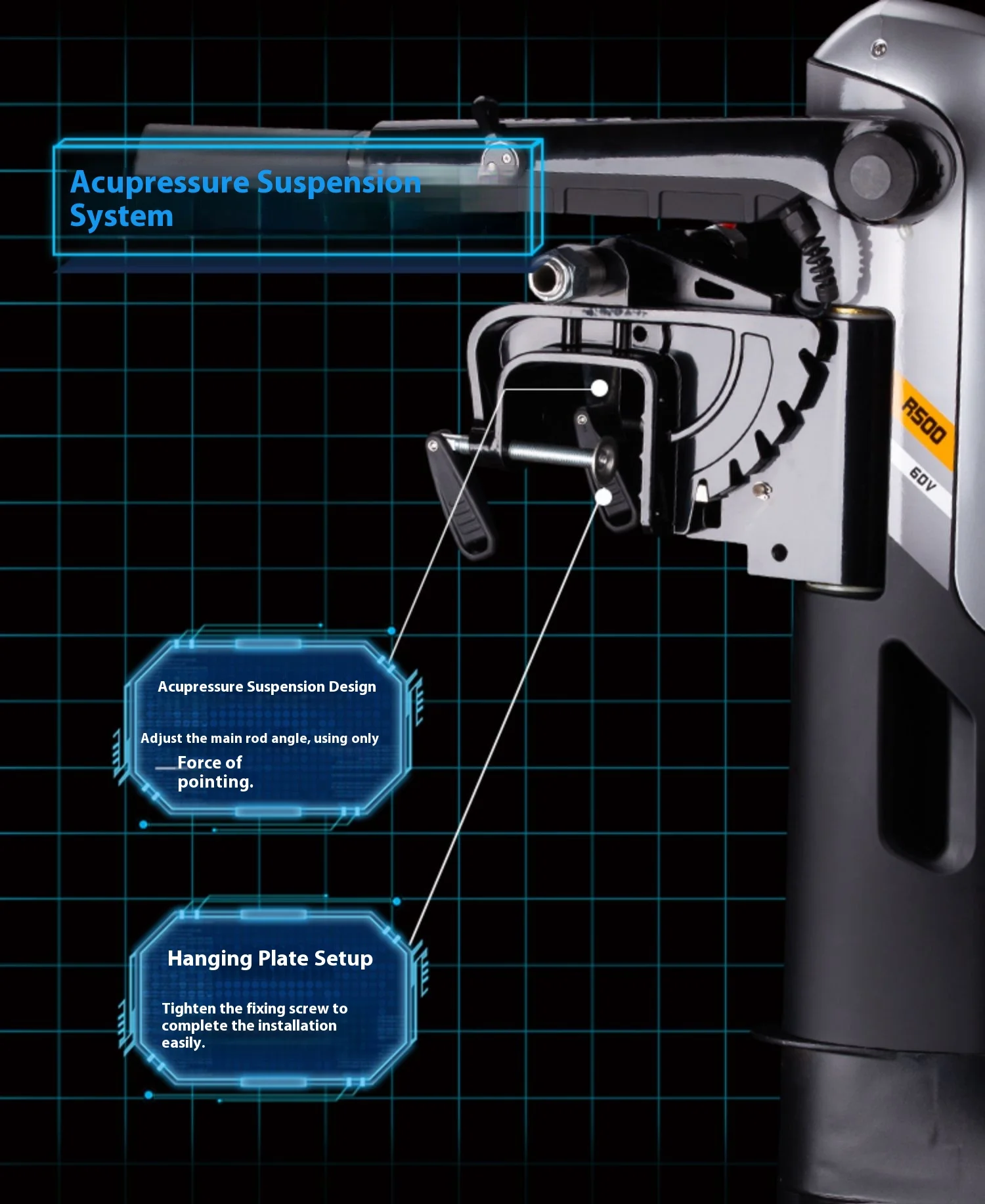 High-power electric propeller rubber boat marine motor propeller 48V outboard motor continuously variable speed propeller