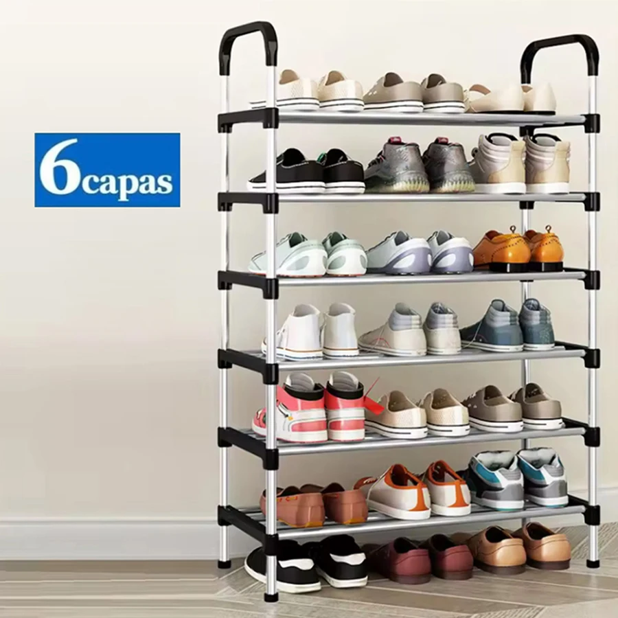 Family Organization 6 Layers of Shoe Shelves, simple Assembly, Large Capacity Storage, Suitable for Multiple Shoe Storage